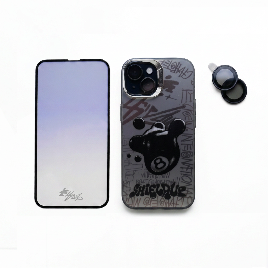 Pack protection complète (Coque + Protections de caméras + Protection d'écran)